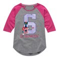 thumbnail image 1 of Pete the Cat -  Happy 6th Birthday - Toddler And Youth Girls Raglan Graphic T-Shirt, 1 of 5
