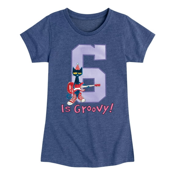 Pete the Cat - Happy 6th Birthday - Toddler And Youth Girls Short Sleeve Graphic T-Shirt