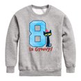 thumbnail image 1 of Pete the Cat -  Happy 8th Birthday - Toddler And Youth Crewneck Fleece Sweatshirt, 1 of 6