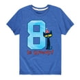 thumbnail image 1 of Pete the Cat -  Happy 8th Birthday - Toddler And Youth Short Sleeve Graphic T-Shirt, 1 of 6