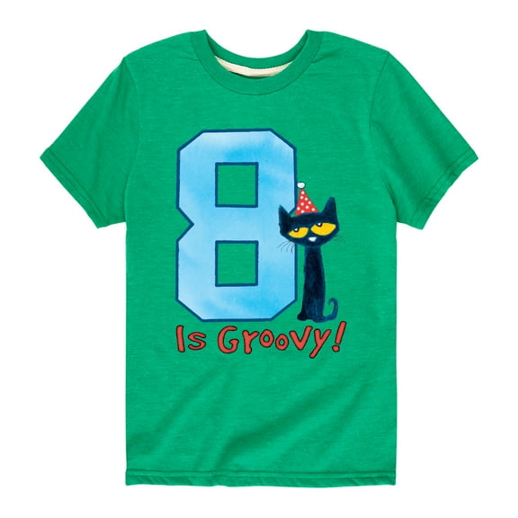 Pete the Cat -  Happy 8th Birthday - Toddler And Youth Short Sleeve Graphic T-Shirt