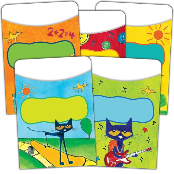 Teacher Created Resources Pete the Cat Library Pockets 35 Per Pack 3 Packs (EP-63923)
