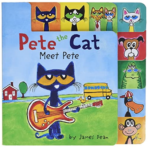 Pre-Owned Pete the Cat: Meet Pete: A Tabbed Board Book for Kids, by Dean, James; Dean, Kimberly, (Board Book), English