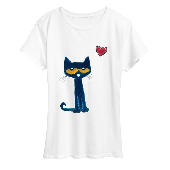 Pete the Cat - Pete and Heart Women's Short Sleeve Graphic T-Shirt