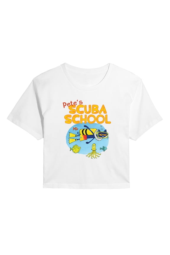 - Pete's Scuba School - Juniors Cropped Graphic T-Shirt