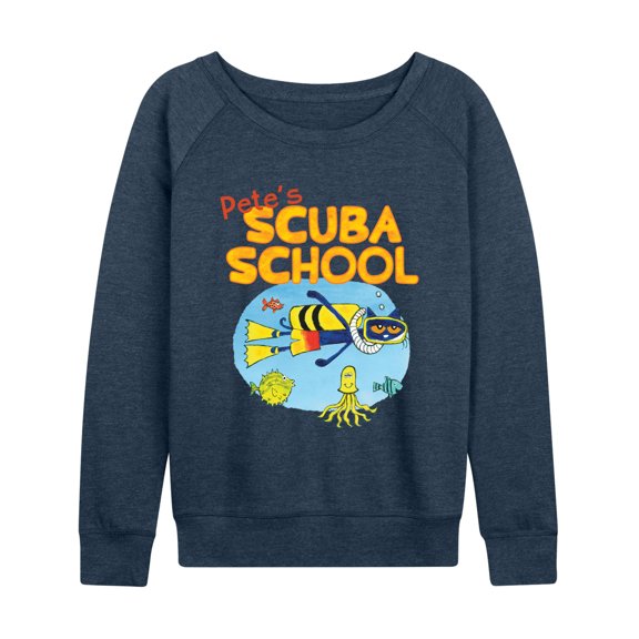 Pete the Cat - Pete's Scuba School - Women's French Terry Long Sleeve Pullover