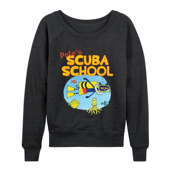 Pete the Cat - Pete's Scuba School - Women's French Terry Long Sleeve Pullover
