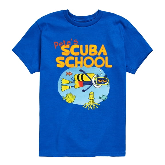 Pete the Cat - Pete's Scuba School - Youth Boys Short Sleeve Graphic T-Shirt