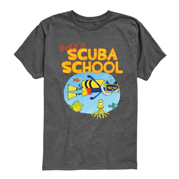 Pete the Cat - Pete's Scuba School - Youth Boys Short Sleeve Graphic T-Shirt