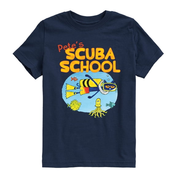 Pete the Cat - Pete's Scuba School - Youth Boys Short Sleeve Graphic T-Shirt