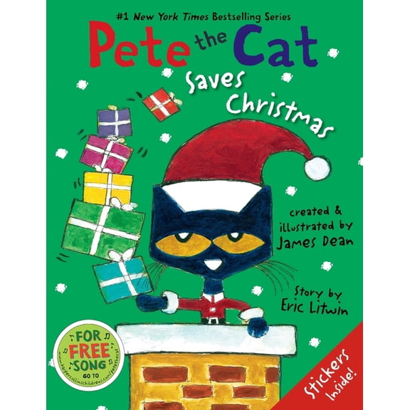 Pete the Cat Pete the Cat Saves Christmas: Includes Sticker Sheet! a Christmas Holiday Book for Kids, (Hardcover)