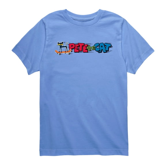 Pete the Cat - Ptc Skateboard - Youth Boys Short Sleeve Graphic T-Shirt