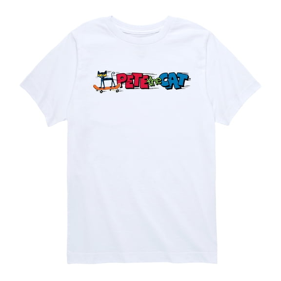 Pete the Cat - Ptc Skateboard - Youth Boys Short Sleeve Graphic T-Shirt