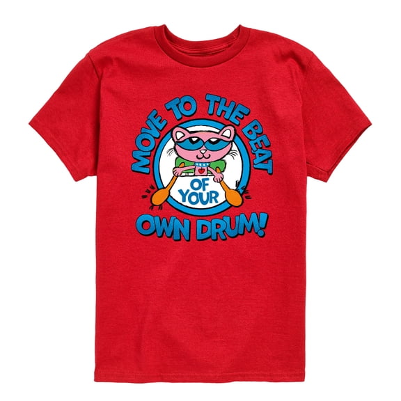 Pete the Cat - Ptc Your Own Drum - Youth Boys Short Sleeve Graphic T-Shirt