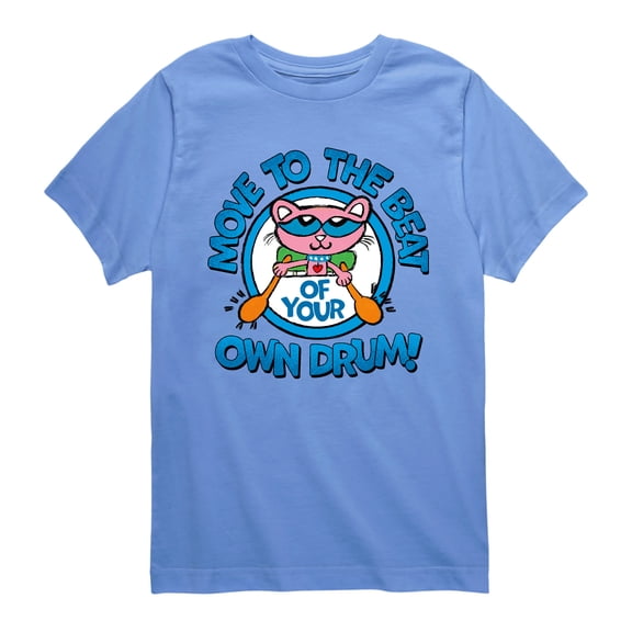 Pete the Cat - Ptc Your Own Drum - Youth Boys Short Sleeve Graphic T-Shirt