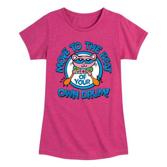 Pete the Cat - Ptc Your Own Drum - Youth Girls Fitted Short Sleeve T-Shirt