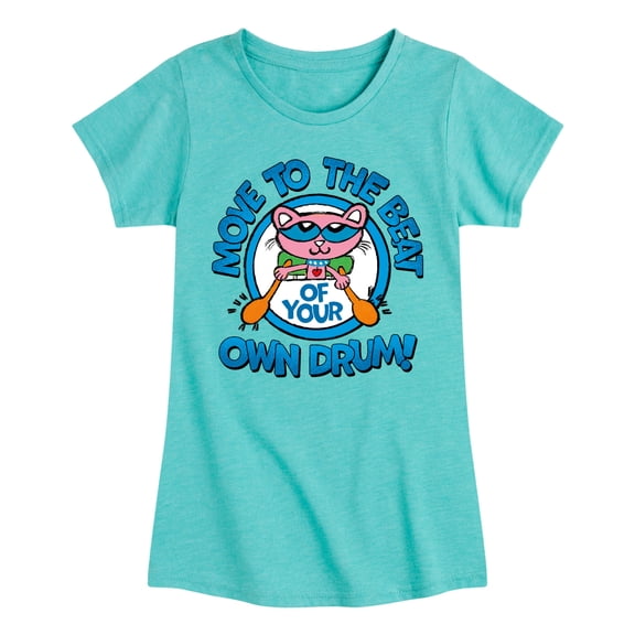 Pete the Cat - Ptc Your Own Drum - Youth Girls Fitted Short Sleeve T-Shirt
