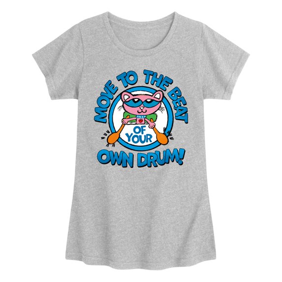 Pete the Cat - Ptc Your Own Drum - Youth Girls Fitted Short Sleeve T-Shirt