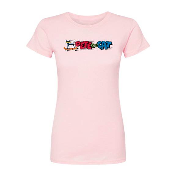 Pete the Cat - Skateboard - Juniors Fitted Graphic T-Shirt
