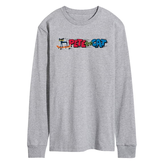 Pete the Cat - Skateboard - Men's Long Sleeve Graphic T-Shirt