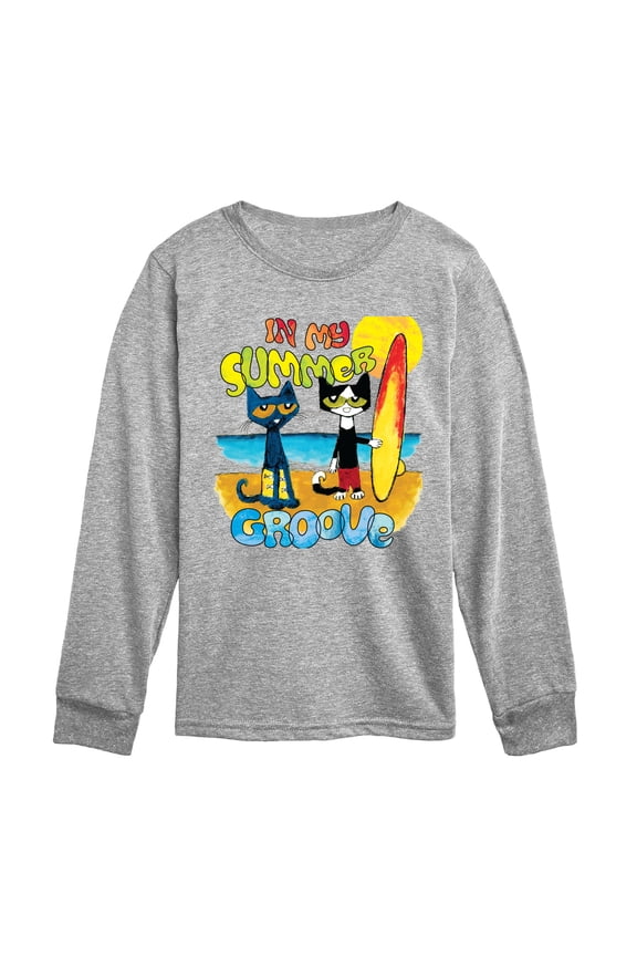 - Summer Groove - Youth Boys Long Sleeve Graphic T-Shirt