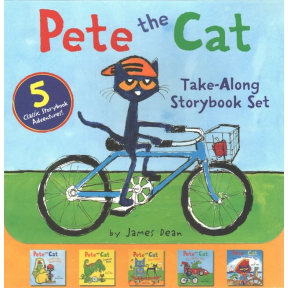 Pre-Owned Pete the Cat Take-Along Storybook Set: 5-Book 8x8 Set Paperback