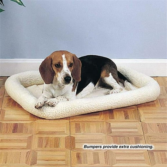 Petedge Slumber Pet Sherpa Crate Bed 29.75 x 18.75 In - Gray