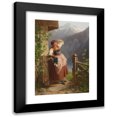 thumbnail image 1 of Peter Baumgartner 14x18 Black Modern Framed Museum Art Print Titled - Girl (1871), 1 of 5