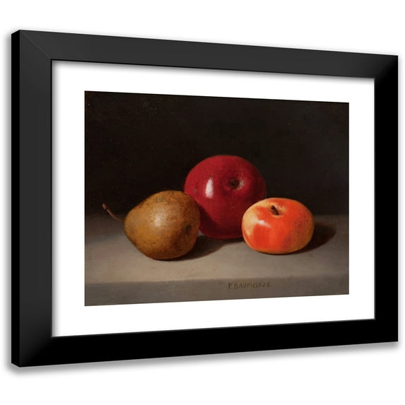 Peter Baumgras 14x12 Black Modern Framed Museum Art Print Titled - Still Life with Fruit
