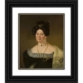 thumbnail image 1 of Peter Berggren 12x14 Black Ornate Wood Framed Double Matted Museum Art Print Titled: Portrait of Sara Catarine Lorentz (1830), 1 of 5
