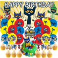 thumbnail image 1 of Peter Cat Latex Balloons Party Supplies Decorations Kit Birthday Decor Banner Backdrop, 1 of 6