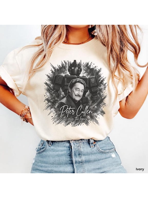 Peter Cullen Voice Actor Graphic, Vintage Tribute Style T-Shirt