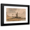 thumbnail image 1 of Peter DeWint 18x14 Black Modern Framed Museum Art Print Titled - Low Tide, Boat Landing, 1 of 5