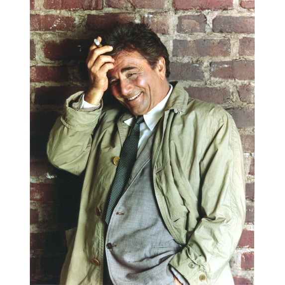 Peter Falk smiling in Formal Outfit with Gray Coat Portrait Photo Print (8 x 10)