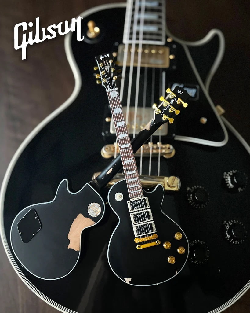 Peter Frampton Gibson Les Paul Phenix Custom Black 10 Inch Miniature Guitar