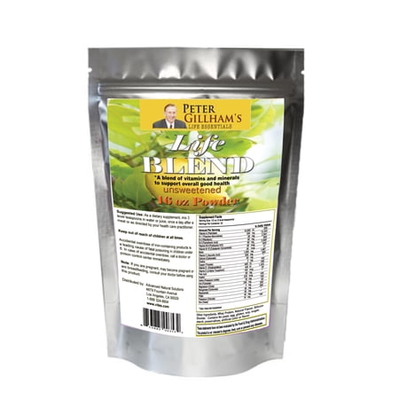 Peter Gillham's Life Blend Powder, 16 Ounces. Daily Multi Vitamin & Mineral Powder 32 Servings.