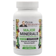 Peter Gillham's Life Essentials Major Minerals 100 Tablets, No Oxide! Easy to Digest Multimineral, Balanced for Men & Woman Bone & Immune System Support with Iron and Potassium