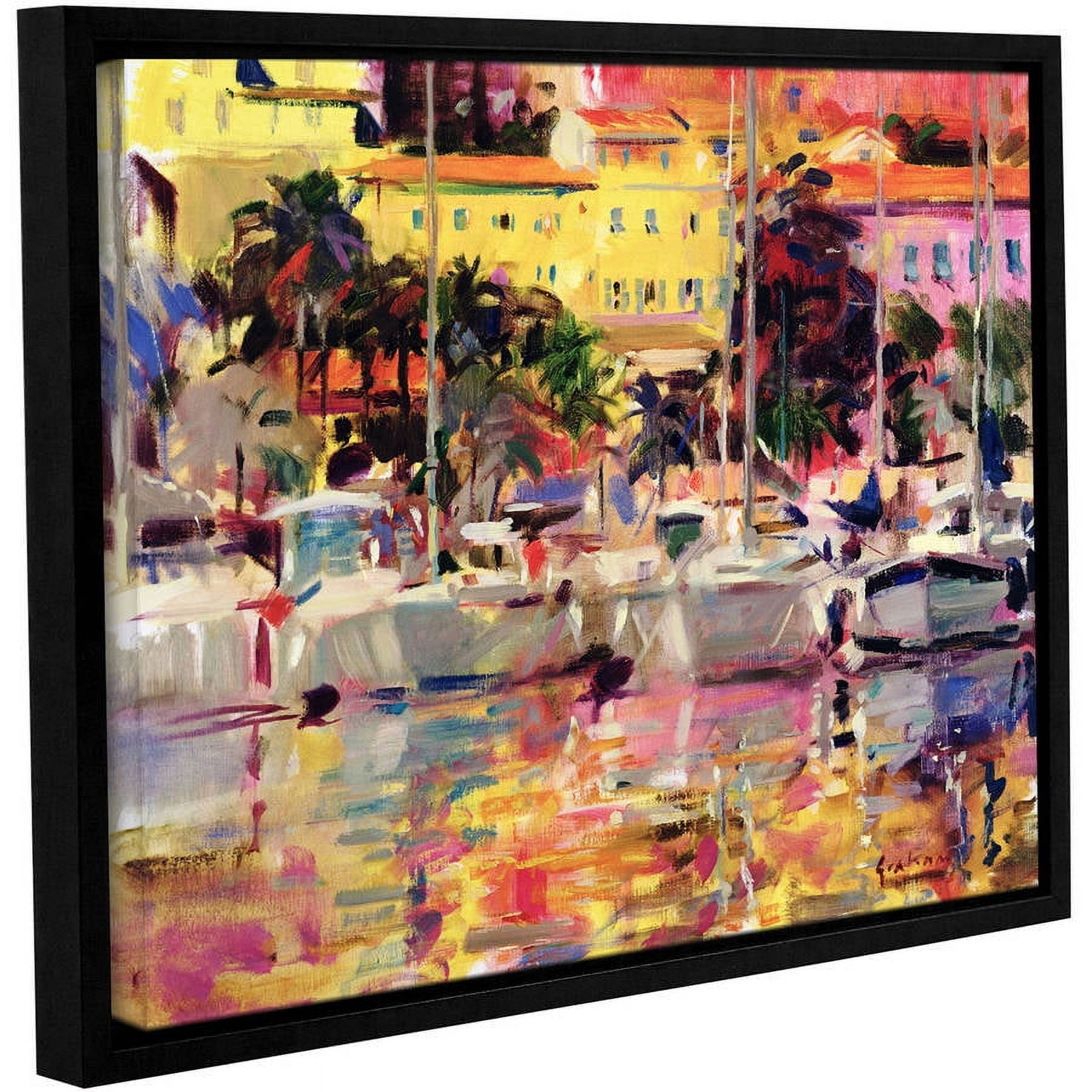 Peter Graham "Golden Harbour Vista" Floater-Framed Gallery-Wrapped Canvas