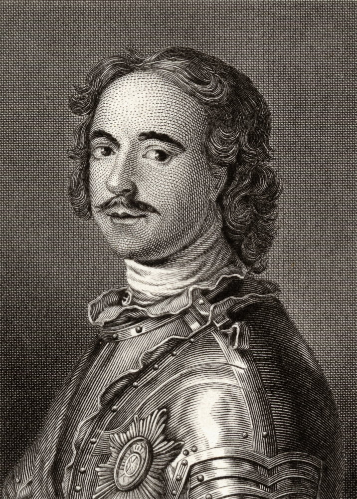 Peter The Great Or Peter I 1672-1725 Tsar Of Russia 1682-1725 19Th Century Print Engraved By Edward F Finden From The Painting By Nattiere Canvas Art - Ken Welsh Design Pics (12 x 17)