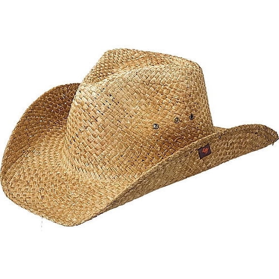Peter Grimm Brown Straw Maverick Cowgirl Hat - Country Western Girl Cowboy Hat