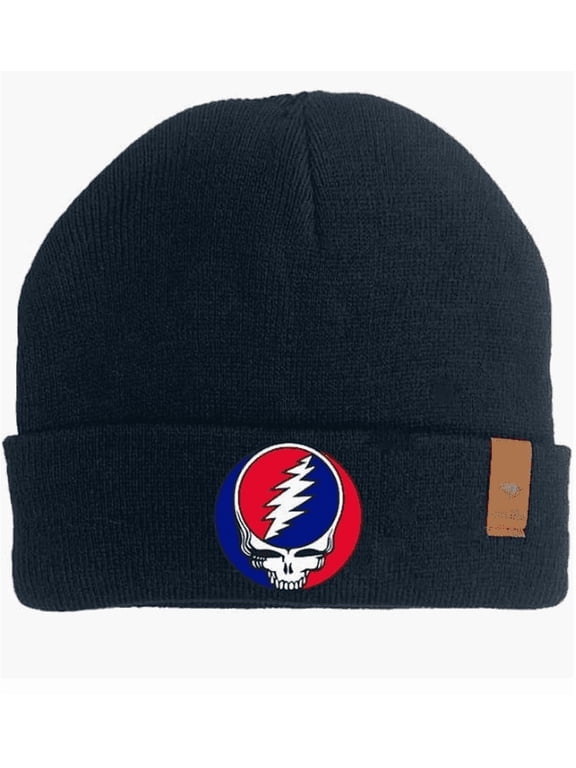 Grateful Dead Beanie Hat, Unisex Black