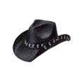 thumbnail image 1 of Peter Grimm Ltd Unisex Gotham Straw Cowboy Hat Black One Size, 1 of 2