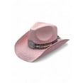 thumbnail image 1 of Peter Grimm Women's Gila Drifter  Rhinestone Cowgirl Hat, Pink, Black Rhinestone Band, 1 of 2