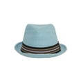 thumbnail image 1 of Peter Grimm Men's Standard Depp Natural Straw Fedora, Blue, Small-Medium, 1 of 3