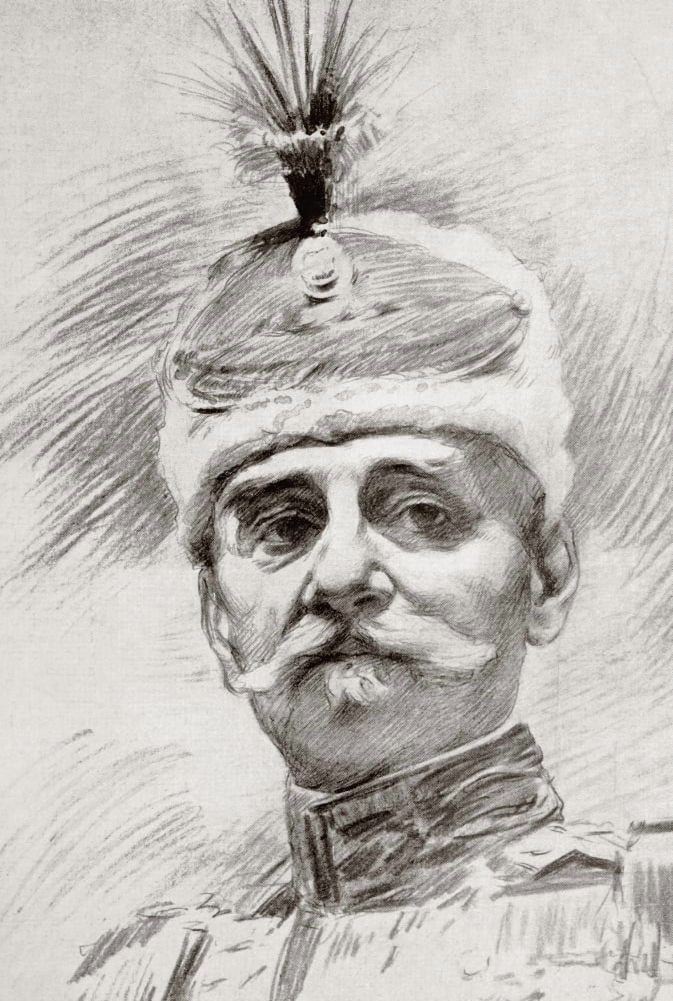 Peter I 1844 1921 King Of Serbia From La Esfera 1914 Canvas Art - Ken Welsh Design Pics (24 x 36)