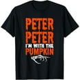 thumbnail image 1 of Peter I'm with the Pumpkin Halloween Costume Couple T-Shirt, 1 of 6