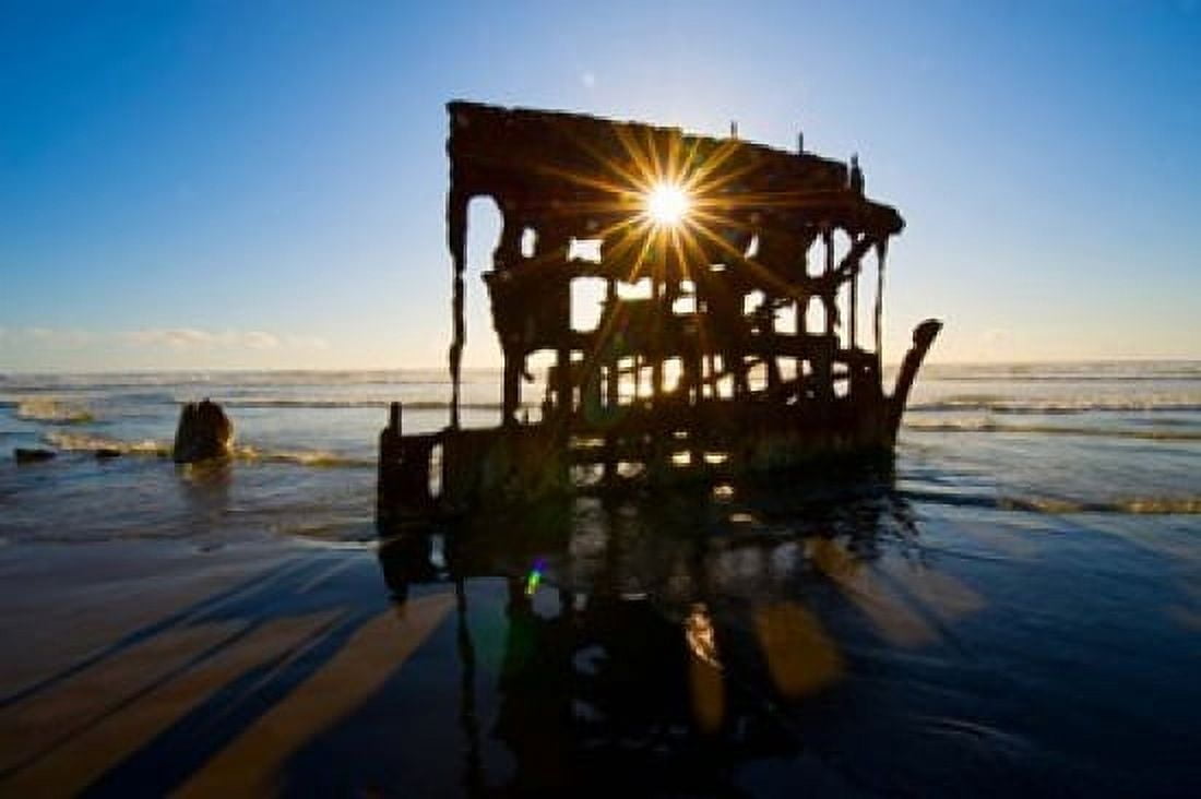 Peter Iredale Shipwreck Fort Stevens Oregon USA Canvas Art - Panoramic Images (36 x 24)