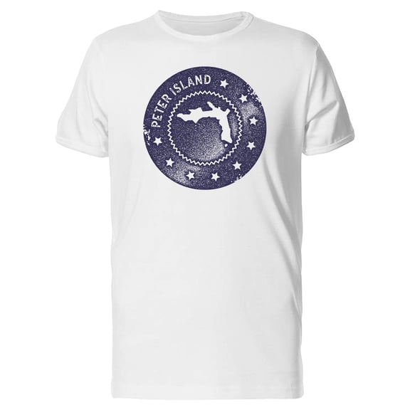 Peter Island Grunge Map Tee Men's -Image by Shutterstock