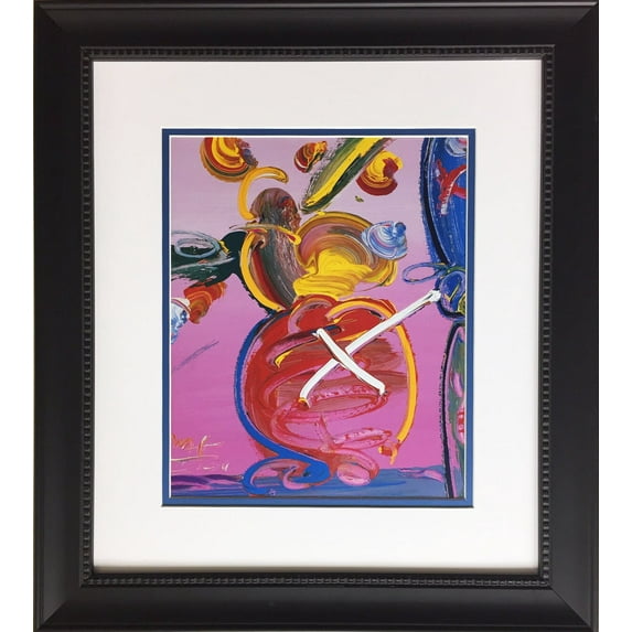 Peter Max "Abstract Series Vase with Flowers " Newly CUSTOM FRAMED Print Art POP Generic