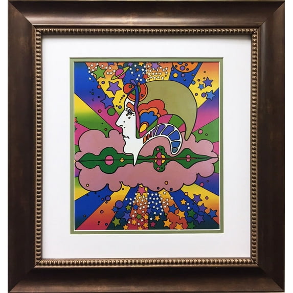 Peter Max "Different Drummer" Newly Custom Framed Print Art POP psychedelic Neo Generic